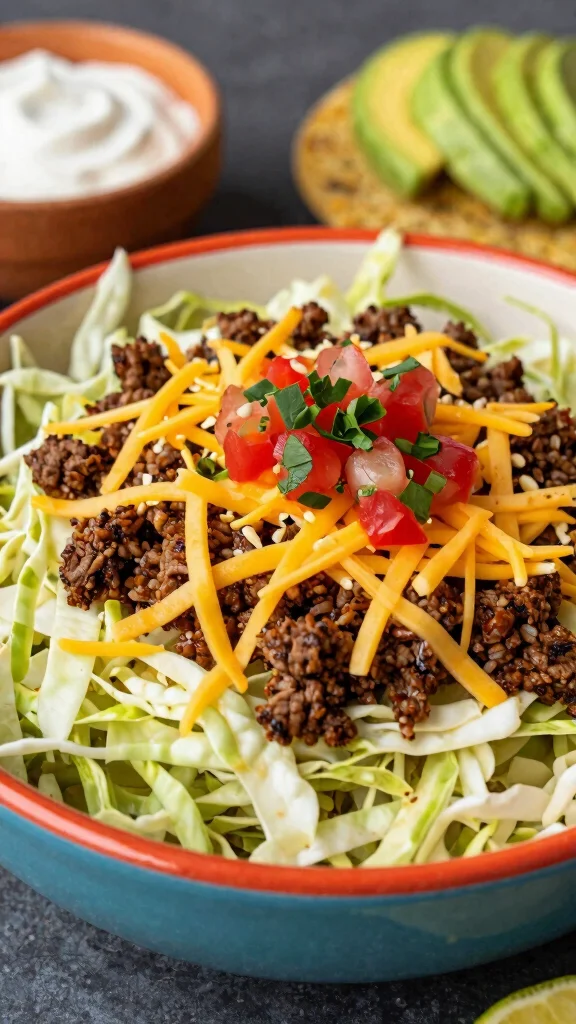 12 Easy Cabbage Salads for Budget-Friendly Meals - 7. Cabbage Taco Salad 1