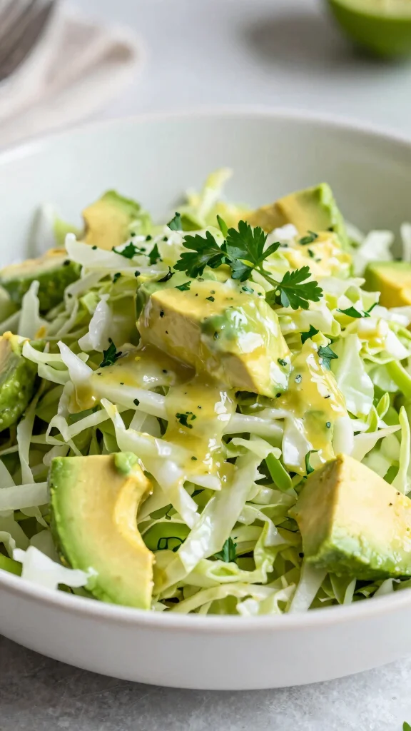 12 Easy Cabbage Salads for Budget-Friendly Meals - 9. Cabbage and Avocado Salad 1
