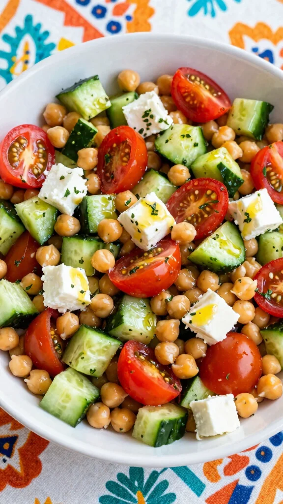 12 Filling Salads You Can Eat as a Full Meal - 2. Mediterranean Chickpea Salad 1