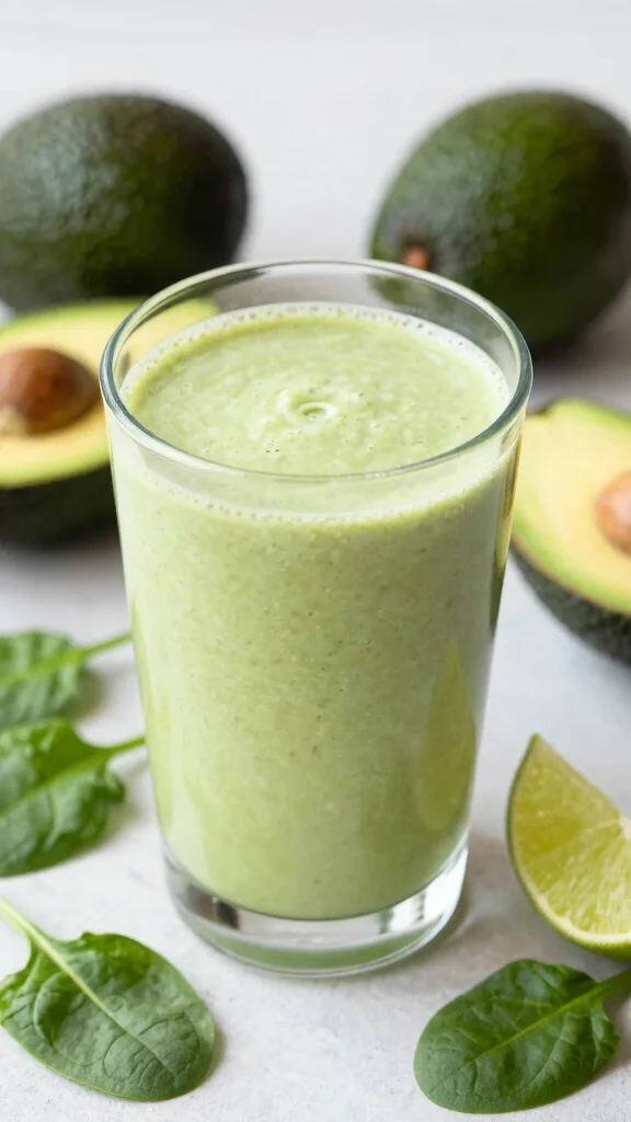 12 Healthy Juice Recipes Made with Real Fruits and Veggies - 10. Creamy Avocado Green Juice 1