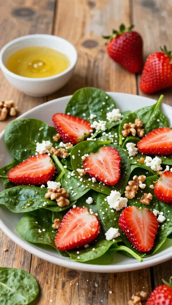 12 Healthy Salads Recipes for Easy Everyday Meals - 3. Spinach and Strawberry Salad 1