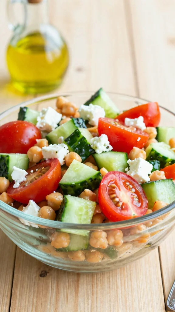 12 High Protein Salads That Keep You Full Longer - 2. Greek Chickpea Salad 1