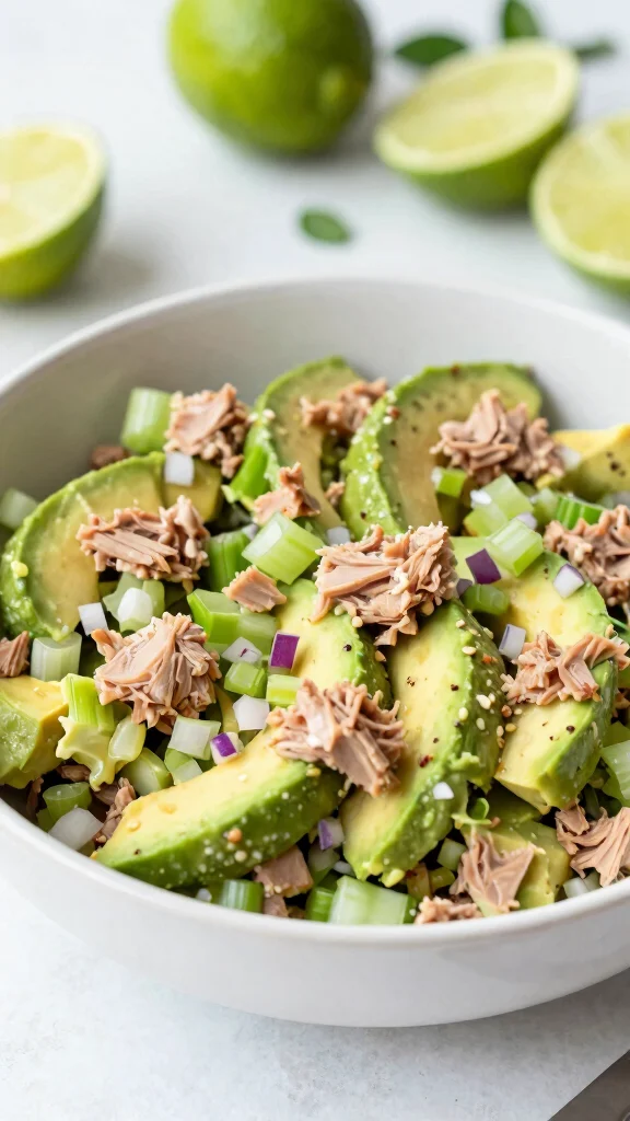 12 High Protein Salads That Keep You Full Longer - 4. Tuna Avocado Salad 1