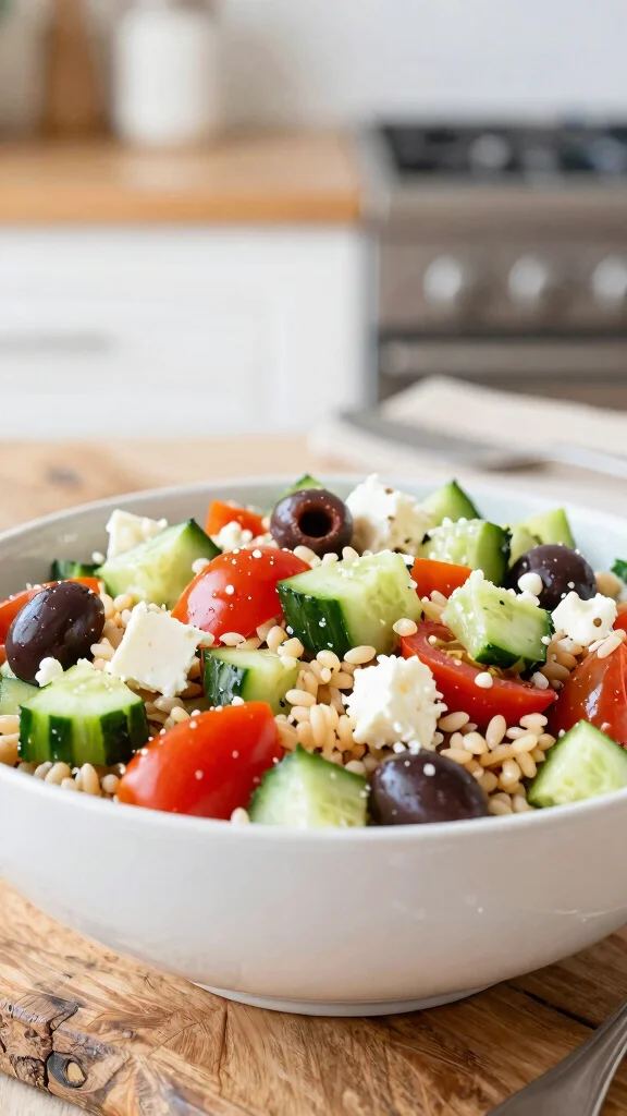 12 High Protein Salads That Keep You Full Longer - 8. Mediterranean Farro Salad 1