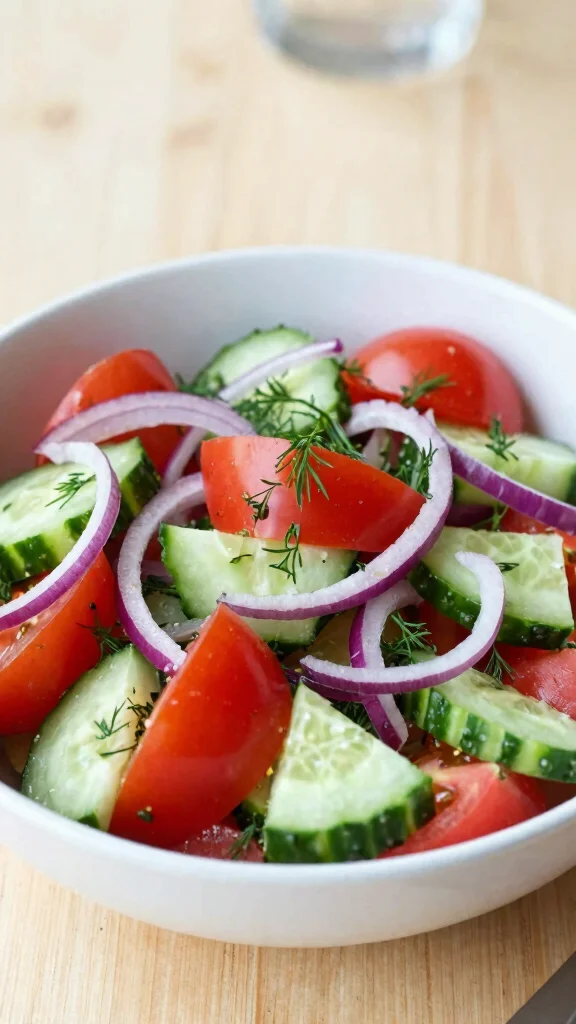 12 Homemade Salads Better Than Store-Bought - 10. Cucumber & Tomato Salad with Dill 1
