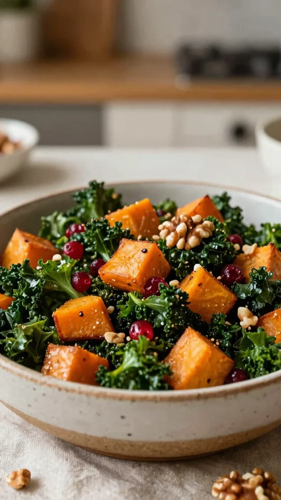 12 Homemade Salads Better Than Store-Bought - 4. Roasted Sweet Potato & Kale Salad 1