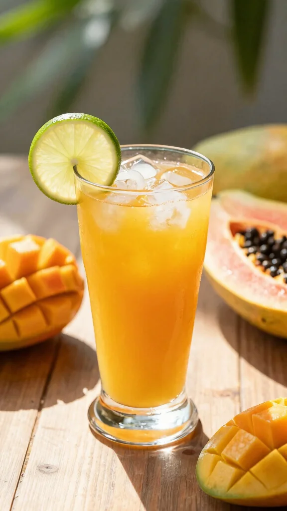 12 Mango Juice Recipes for a Sweet Tropical Drink at Home - 11. Mango Papaya Juice 1