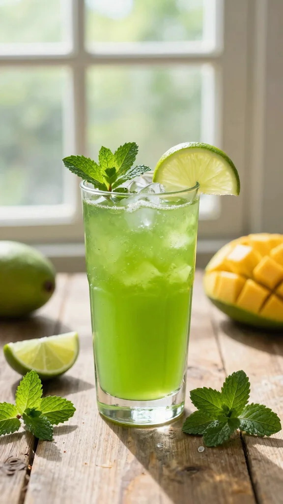 12 Mango Juice Recipes for a Sweet Tropical Drink at Home - 3. Mango Mint Detox Juice 1