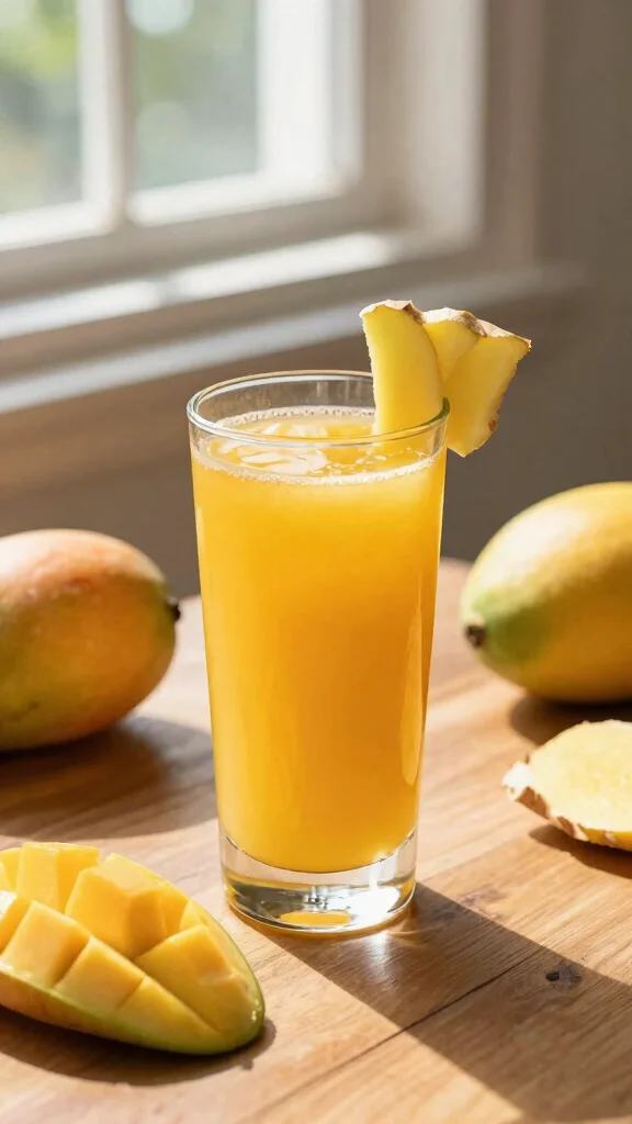 12 Mango Juice Recipes for a Sweet Tropical Drink at Home - 6. Mango Ginger Juice 1