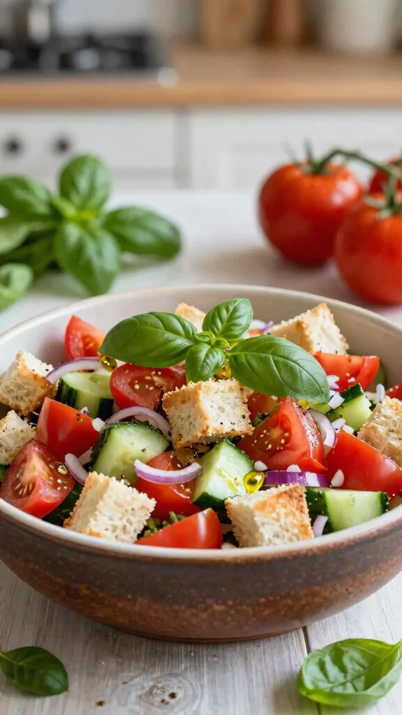 12 Mediterranean Salads Packed with Fresh Flavor - 12. Panzanella Salad 1