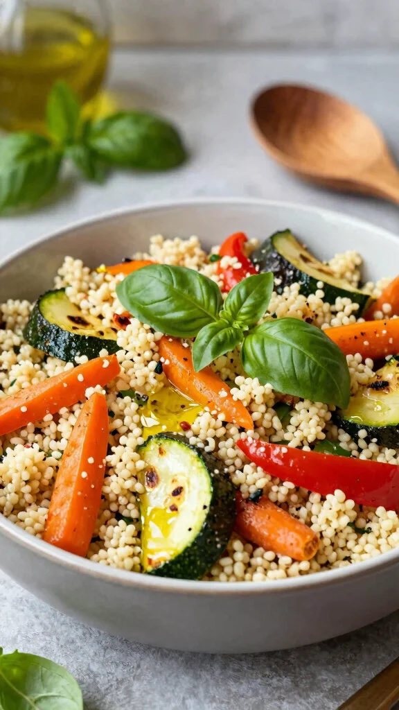 12 Mediterranean Salads Packed with Fresh Flavor - 4. Roasted Vegetable Couscous Salad 1