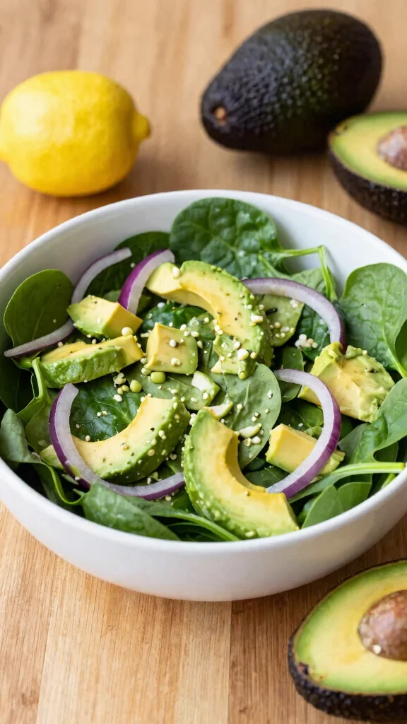 12 Party Salads Everyone Will Want Seconds Of - 6. Creamy Avocado and Spinach Salad 1