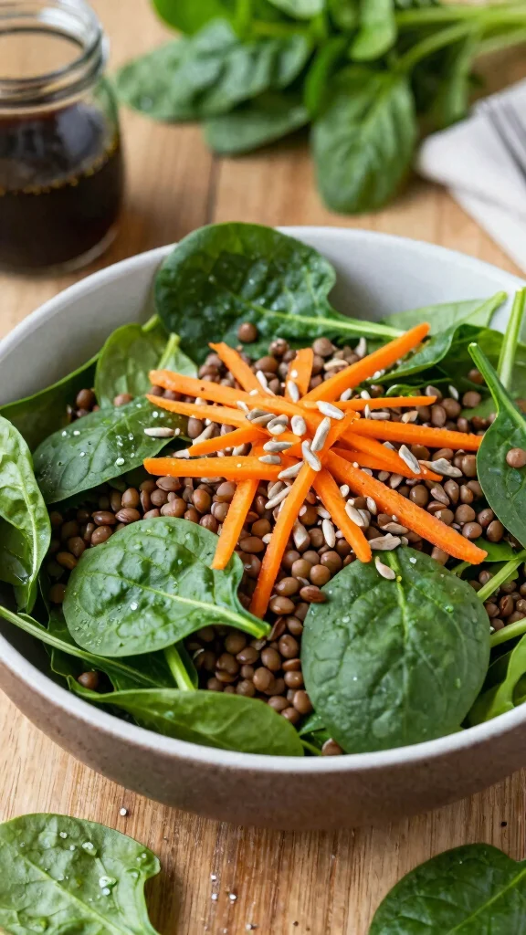 12 Protein-Packed Salads for Lunch and Dinner - 3. Spinach and Lentil Salad 1