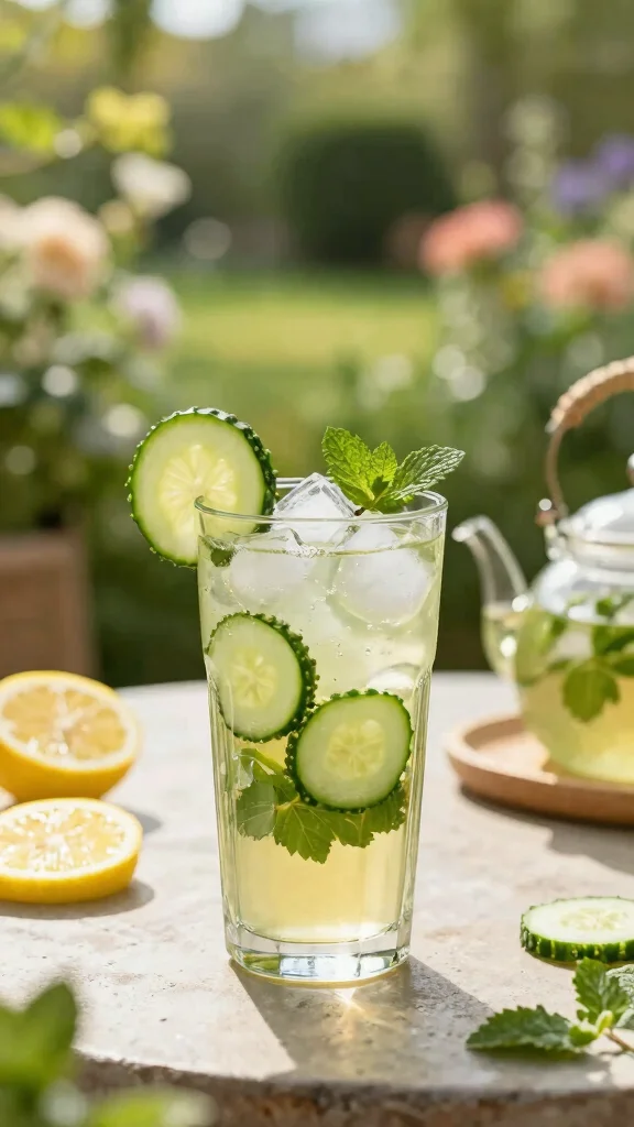 12 Refreshing Cucumber and Mint Juice Recipes for Summer - 11. Cucumber Mint Iced Tea 1