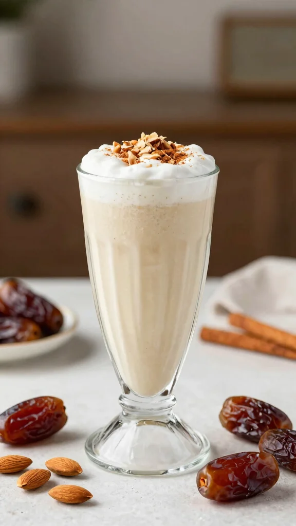 12 Refreshing Juice Recipes for Glowing, Radiant Skin - 11. Almond Date Milkshake 1