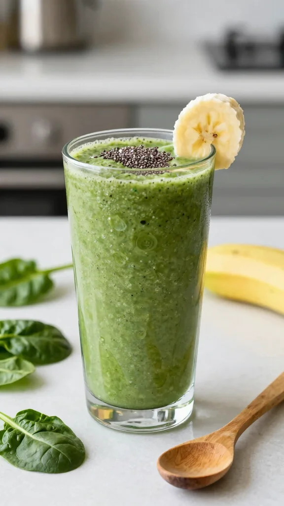 12 Refreshing Juice Recipes for Glowing, Radiant Skin - 12. Superfood Green Smoothie 1