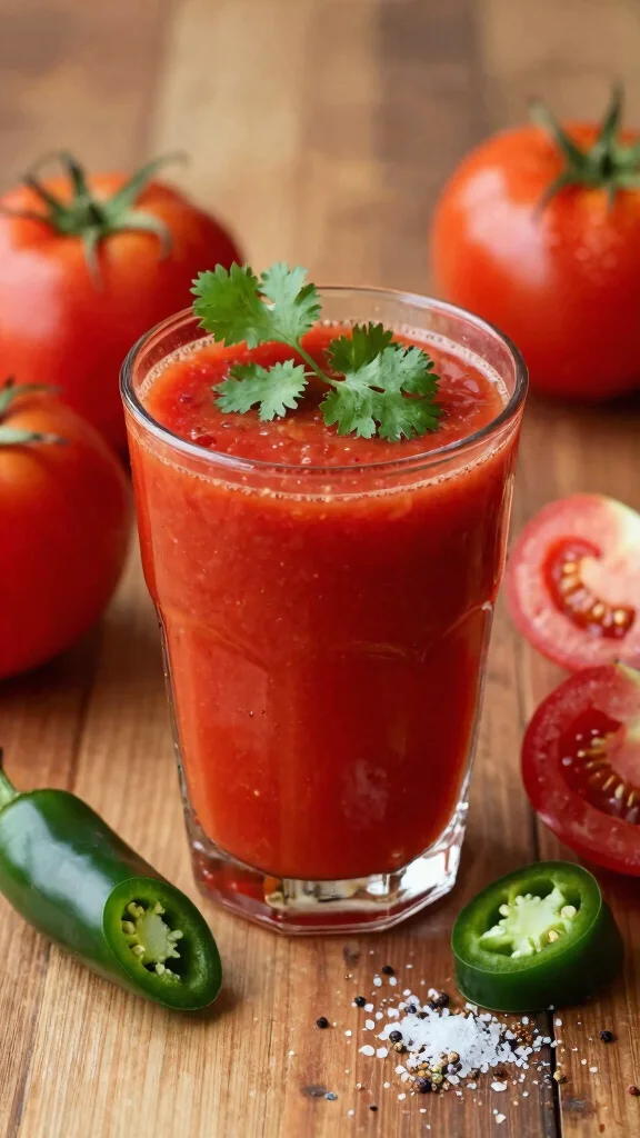 12 Refreshing Juice Recipes for Glowing, Radiant Skin - 9. Spicy Tomato Juice 1