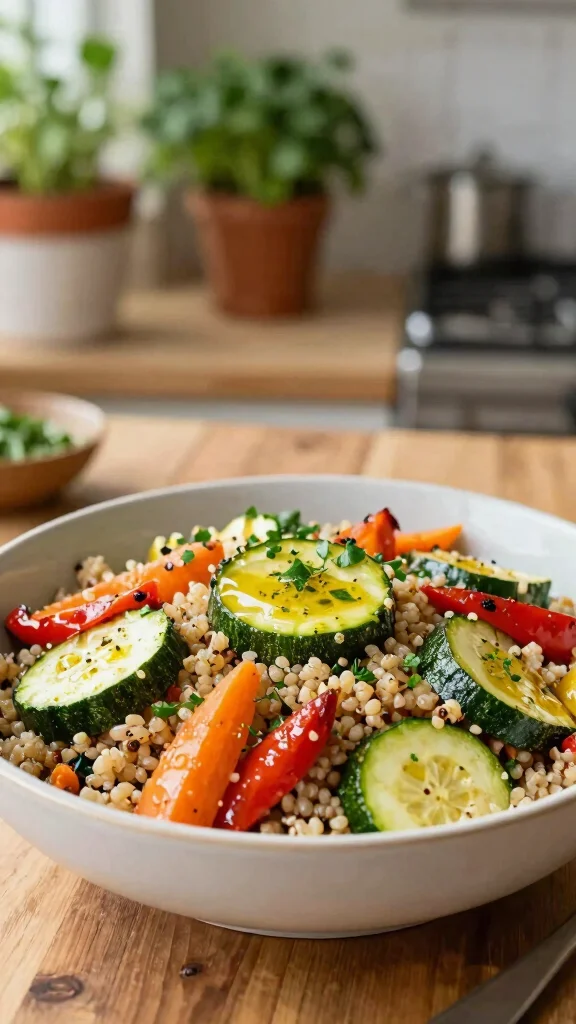 12 Salads Without Lettuce That Are Fresh and Flavorful - 1. Quinoa Salad with Roasted Vegetables 1