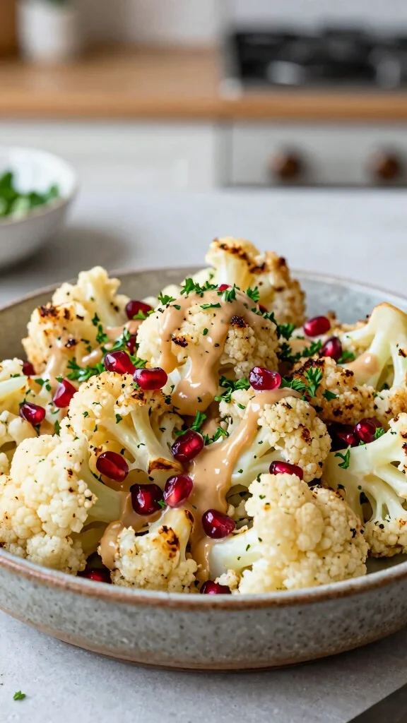 12 Salads Without Lettuce That Are Fresh and Flavorful - 10. Cauliflower Salad with Tahini and Pomegranate 1