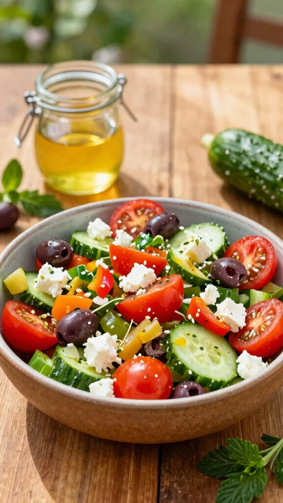 12 Salads and Dressings for Crisp Homemade Meals - 1. Classic Greek Salad with Homemade Vinaigrette 1