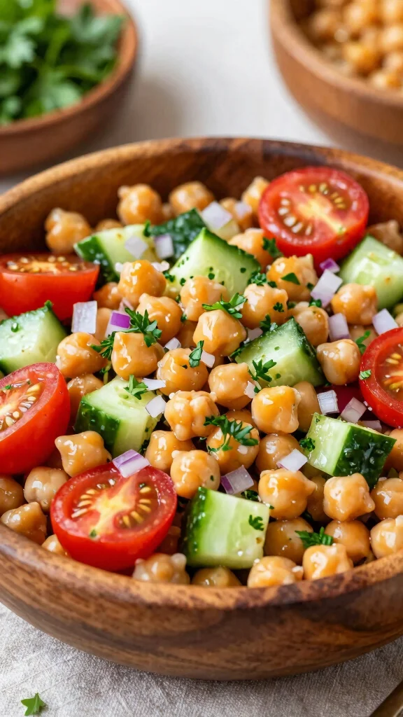 12 Salads and Dressings for Crisp Homemade Meals - 7. Mediterranean Chickpea Salad 1