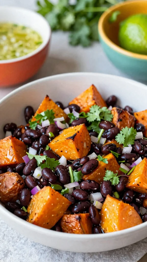 12 Salads and Dressings for Crisp Homemade Meals - 9. Sweet Potato and Black Bean Salad 1