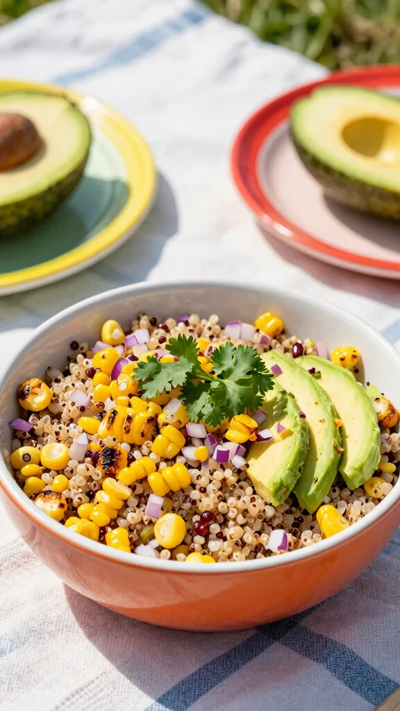 12 Salads for BBQ Parties and Summer Cookouts - 3. Quinoa Salad with Grilled Corn and Avocado 1