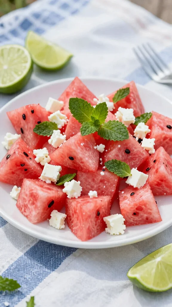 12 Salads for BBQ Parties and Summer Cookouts - 4. Watermelon and Feta Salad 1