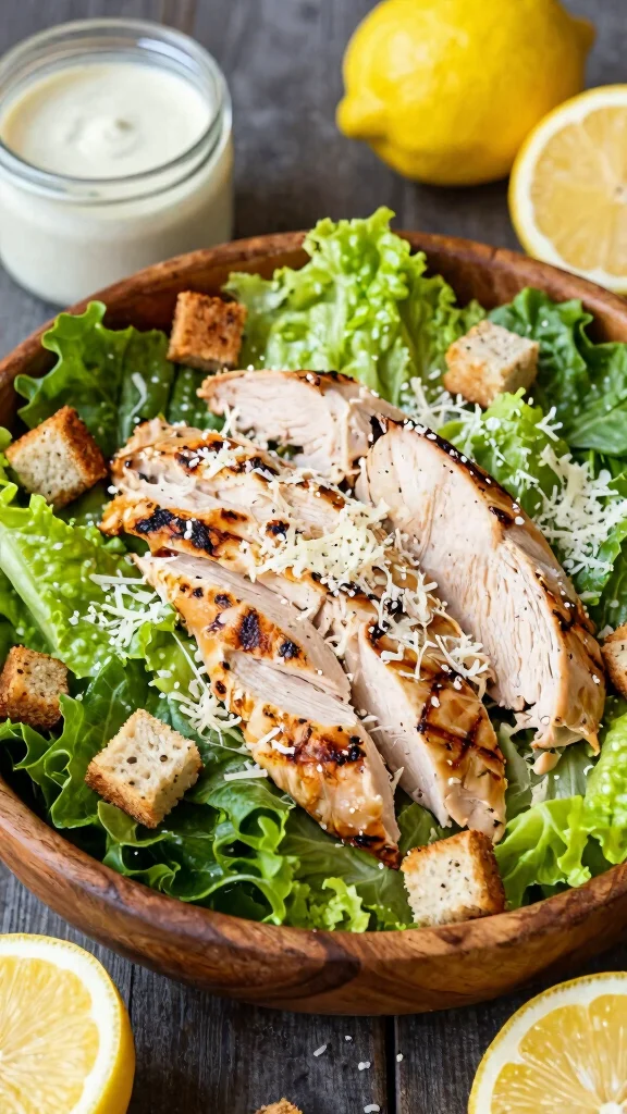 12 Salads for BBQ Parties and Summer Cookouts - 5. Classic Caesar Salad with Grilled Chicken 1