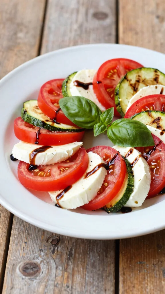 12 Salads for BBQ Parties and Summer Cookouts - 6. Caprese Salad with Grilled Balsamic Glaze 1