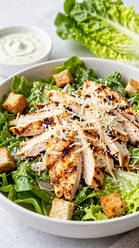 12 Salads with Chicken for Light Lunch and Dinner Ideas - 1. Grilled Chicken Caesar Salad 1