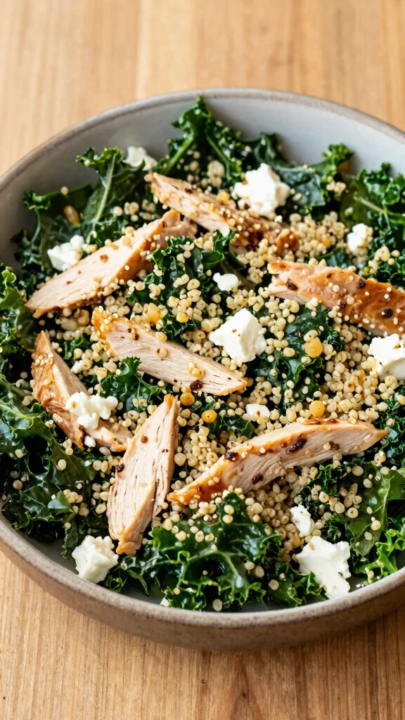 12 Salads with Chicken for Light Lunch and Dinner Ideas - 10. Kale and Chicken Salad with Quinoa 1