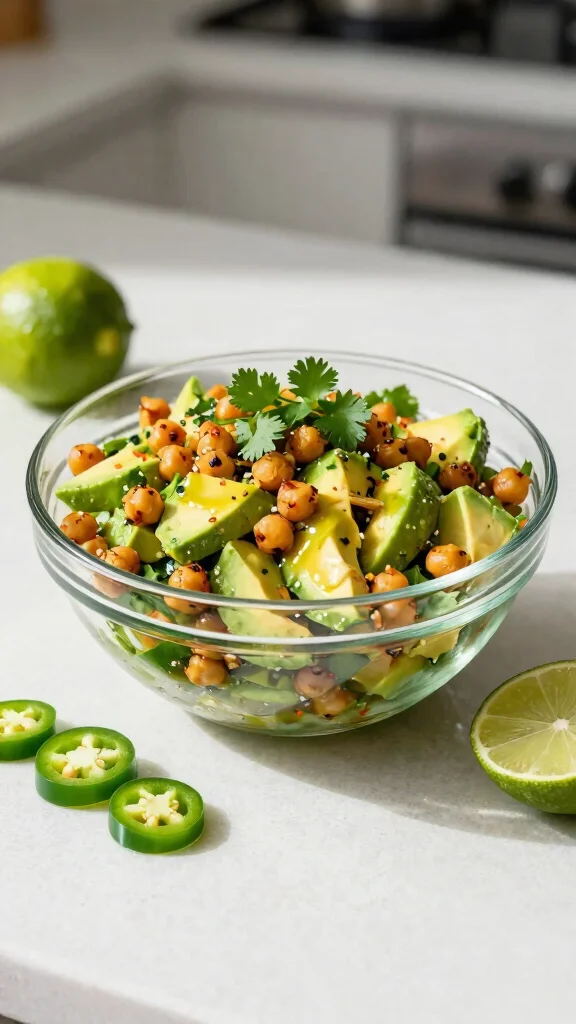 12 Salads with Chickpeas That Are Cheap and Filling - 2. Spicy Chickpea and Avocado Salad 1