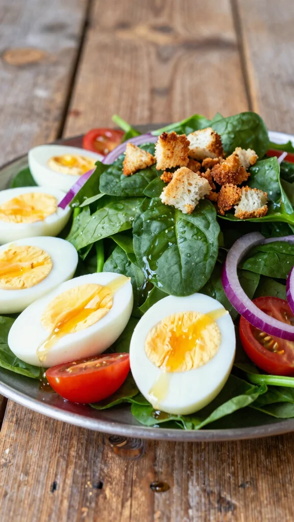 12 Spinach Salads for Healthy Everyday Eating - 1. Classic Spinach Salad with Hard-Boiled Eggs 1
