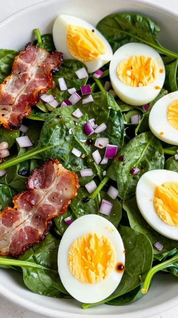 12 Spinach Salads for Healthy Everyday Eating - 11. Spinach, Bacon, and Egg Salad 1