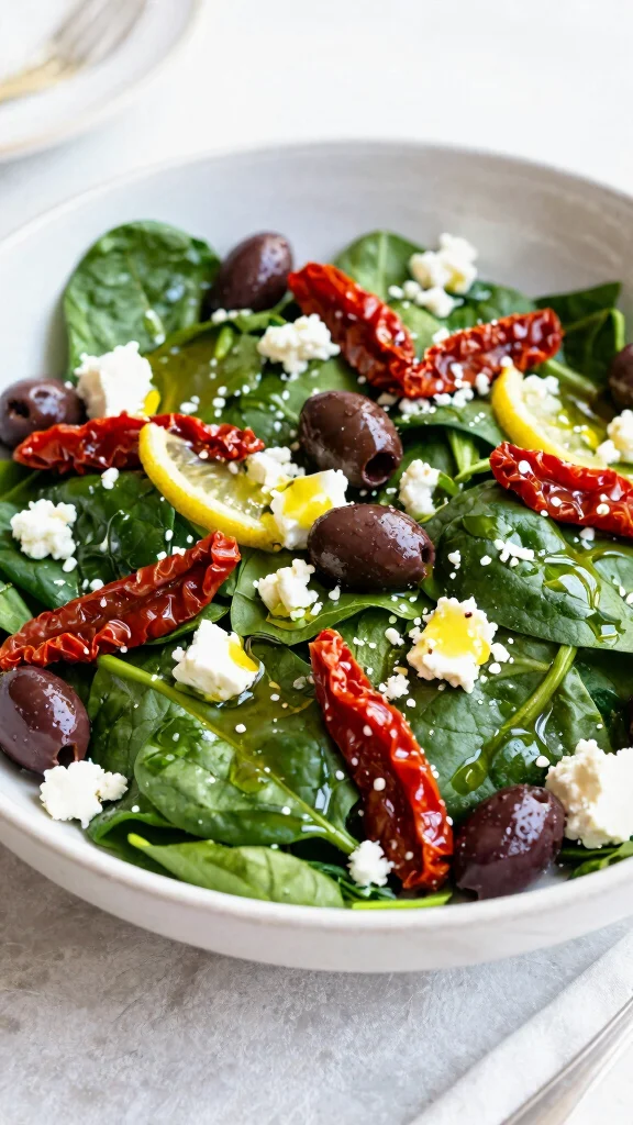 12 Spinach Salads for Healthy Everyday Eating - 4. Mediterranean Spinach Salad 1