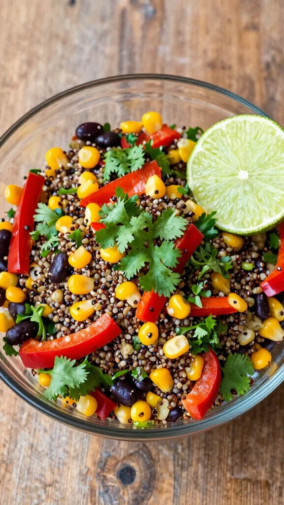 12 Vegan Salads That Are Anything but Boring - 1. Quinoa & Black Bean Salad with Lime Vinaigrette 1