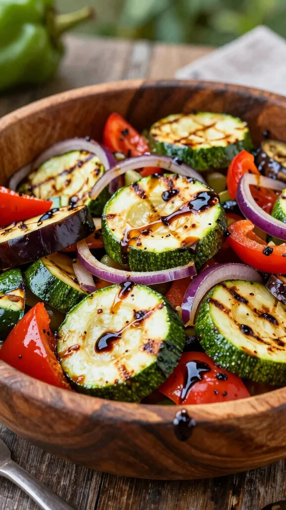 12 Vegan Salads That Are Anything but Boring - 10. Grilled Vegetable Salad with Balsamic Glaze 1