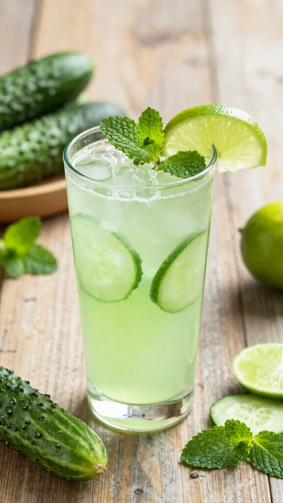 14 Energizing Juice Recipes to Boost Your Metabolism - 12. Cucumber & Lime Cooler 1