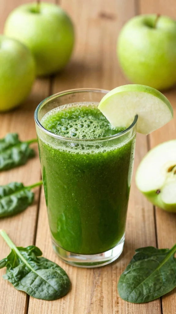 14 Energizing Juice Recipes to Boost Your Metabolism - 13. Apple & Spinach Fusion 1