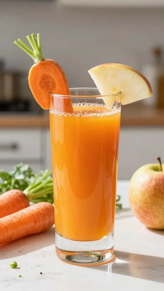 14 Energizing Juice Recipes to Boost Your Metabolism - 8. Carrot & Apple Revitalizer 1