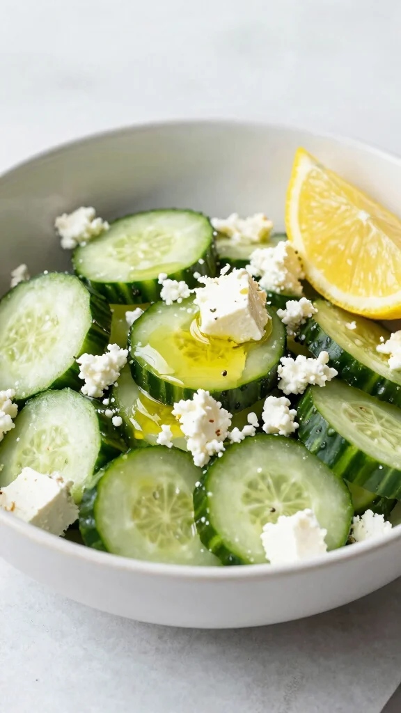 15 Easy Salads You Can Throw Together Fast - 8. Cucumber & Feta Salad 1
