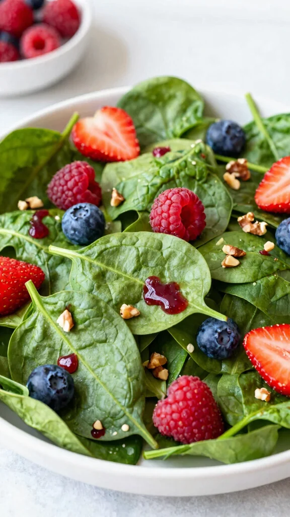 15 Easy Salads You Can Throw Together Fast - 9. Berry Spinach Salad 1