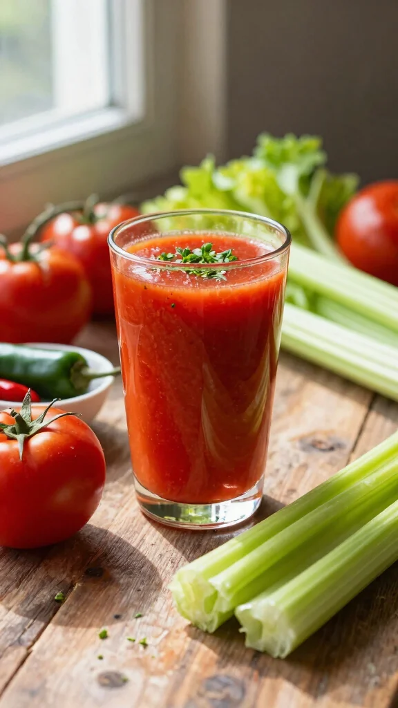 15 Juice Ingredient Combinations for Tasty Homemade Blends - 6. Spicy Tomato-Celery Blend 1