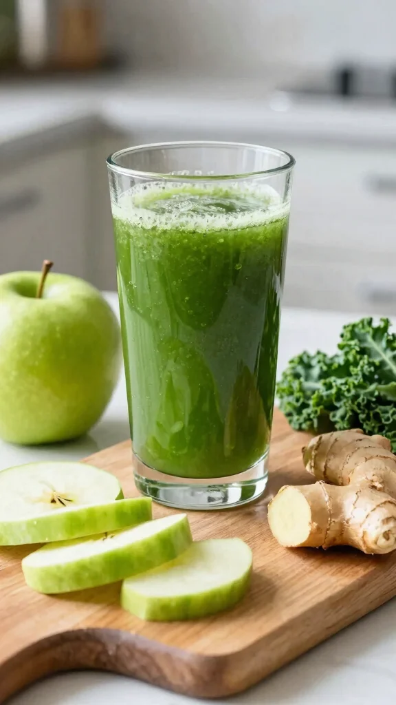 15 Juice Ingredient Combinations for Tasty Homemade Blends - 8. Energizing Green Apple Ginger 1