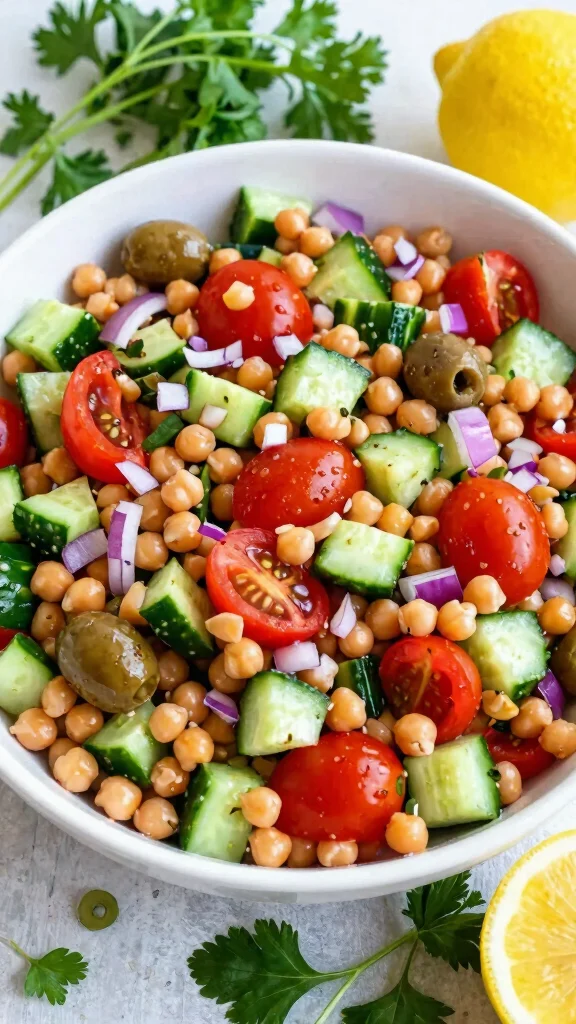 15 Meal Prep Salads You Can Make for the Week - 2. Mediterranean Chickpea Salad 1