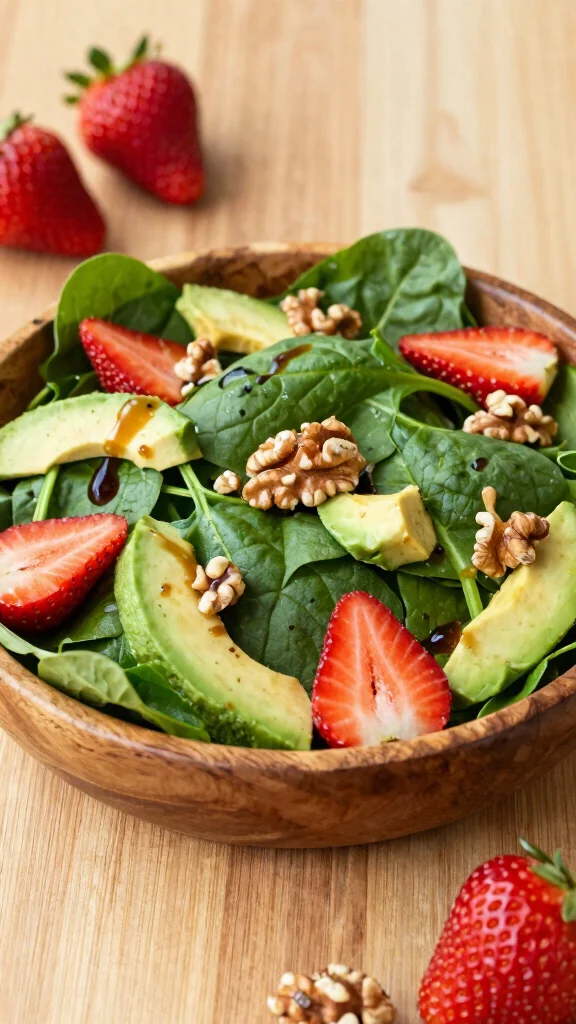 15 Meal Prep Salads You Can Make for the Week - 3. Spinach & Strawberry Salad 1