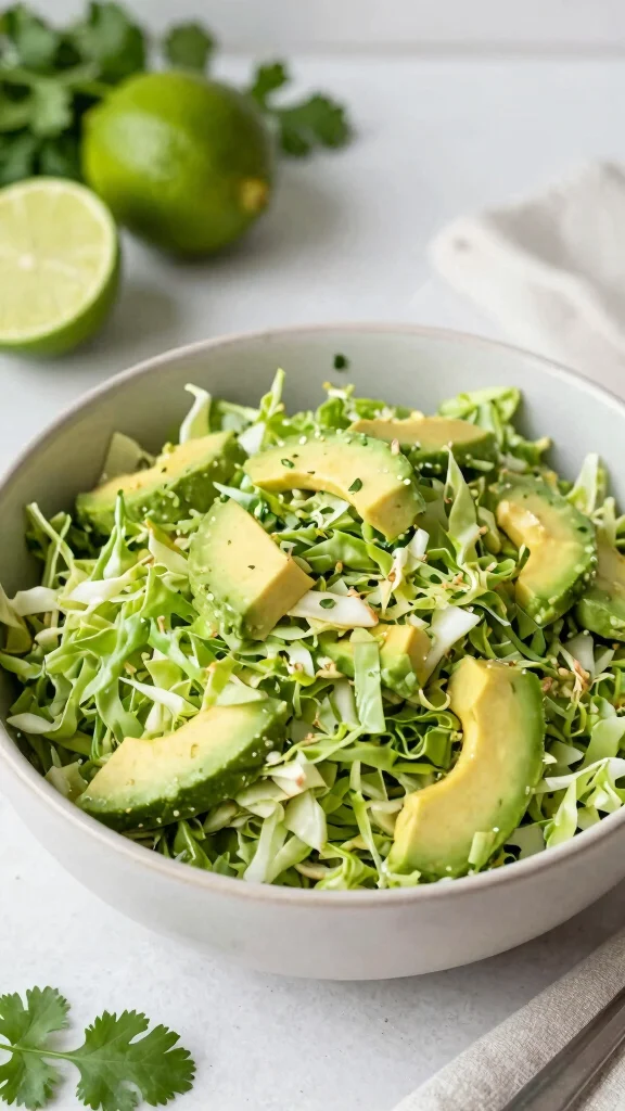 15 Meal Prep Salads You Can Make for the Week - 9. Cabbage & Avocado Slaw 1