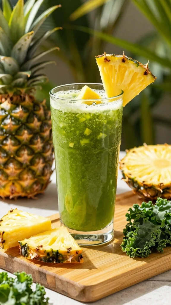 15 Powerful Juice Recipes for Weight Loss and Detox Cleanse - 4. Tropical Green Juice 1