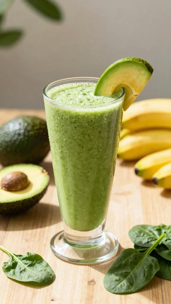 15 Powerful Juice Recipes for Weight Loss and Detox Cleanse - 9. Creamy Avocado Green Smoothie 1